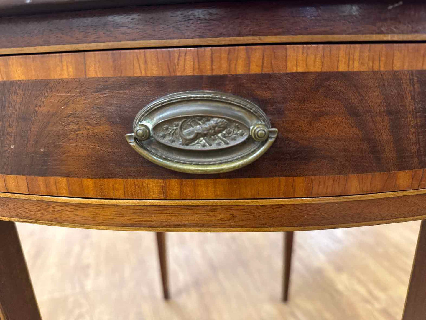 Mahogany Inlaid Drop Leaf Side Table