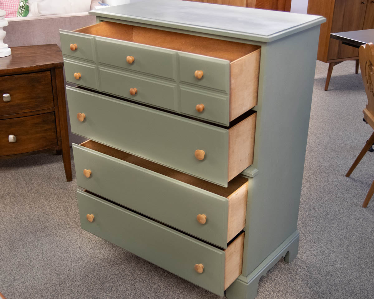 Four Drawer Chest On Chest Finished In Sage Green