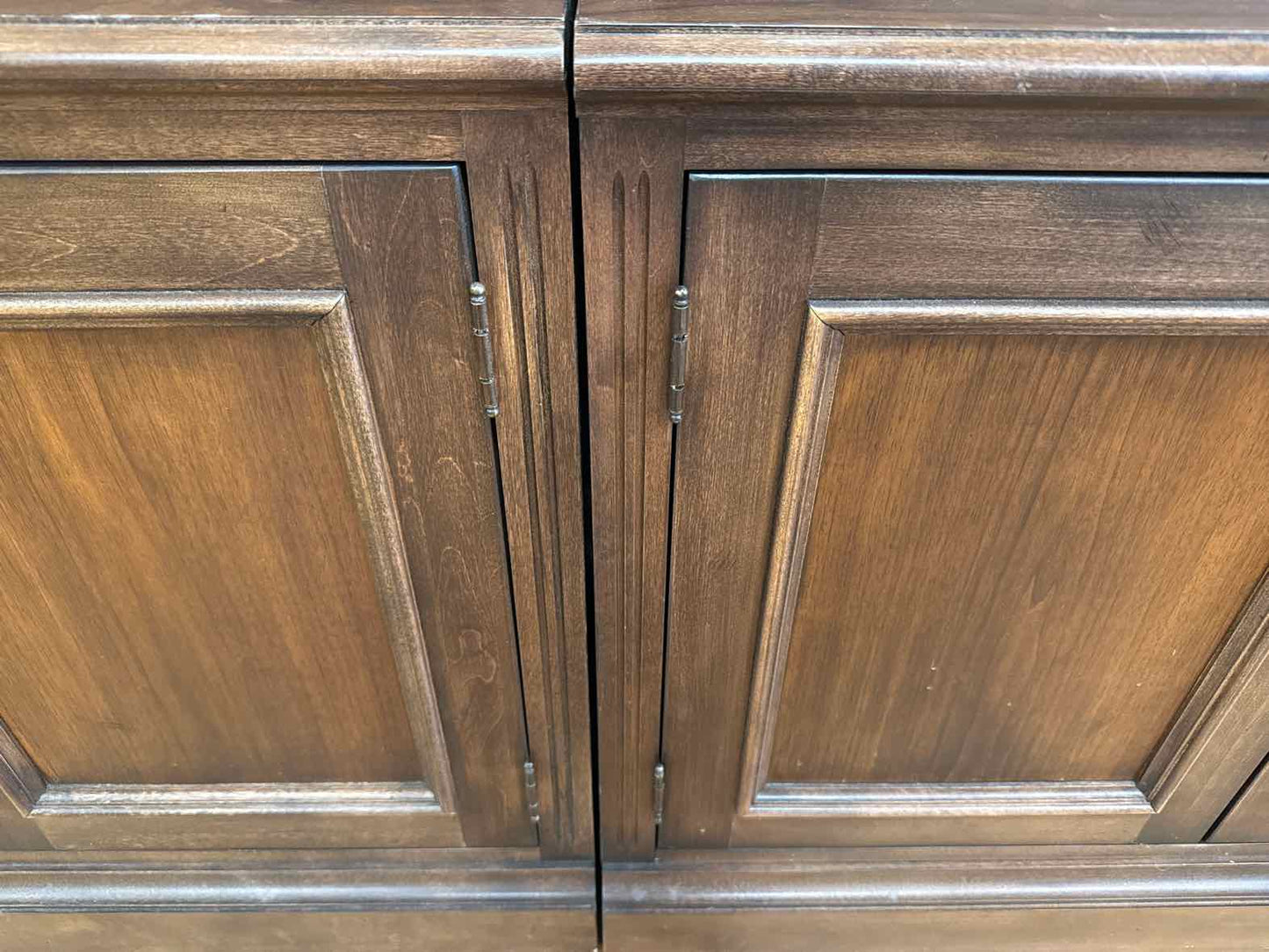 Ethan Allen Walnut Lighted China Cabinet