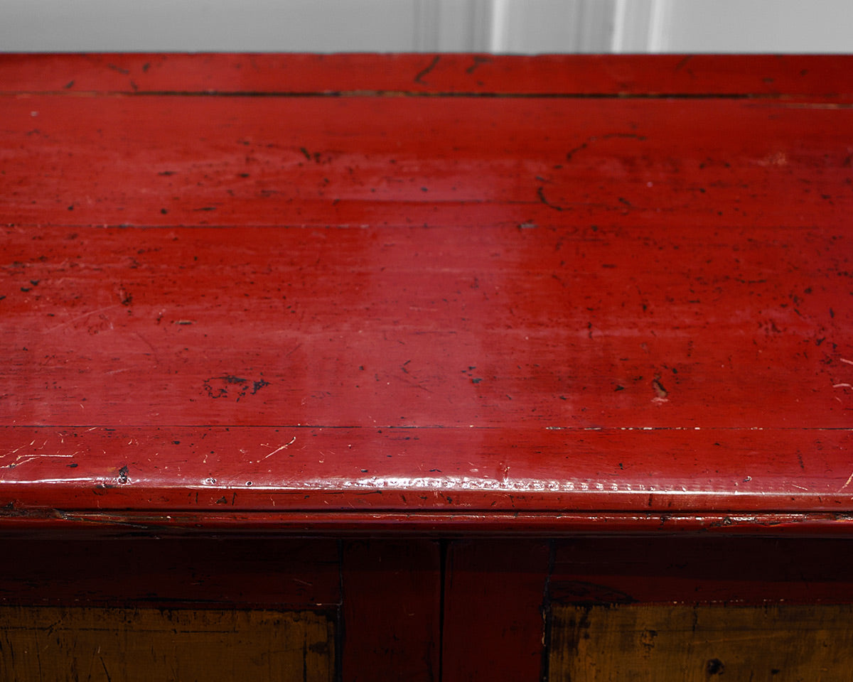 Red Asian Inspired Cabinet
