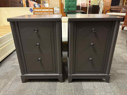 Pair of 3-Drawer Nightstands