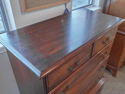 Mahogany Chest-on-Chest with Brass Pulls
