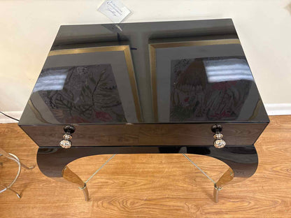 Caracole Black Lacquer Accent Table