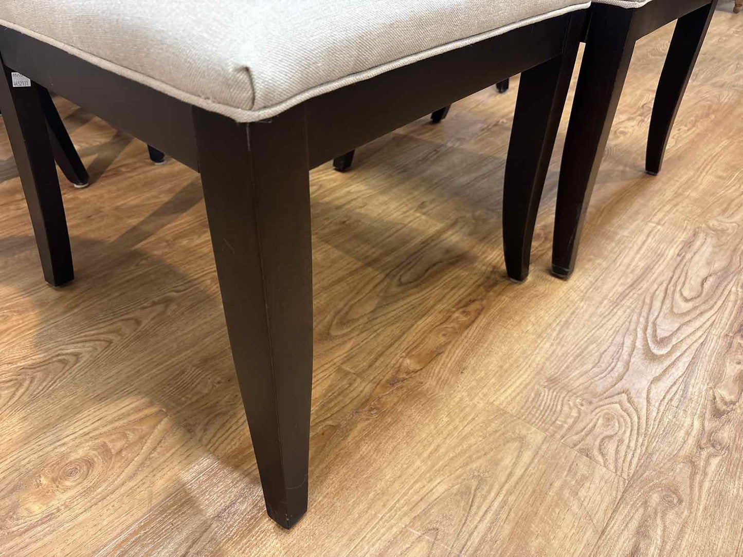 Pair of Linen Dining Chairs