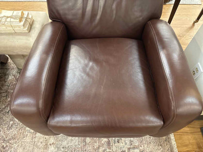 Barcalounger Pair of Chestnut Brown Leather Recliners