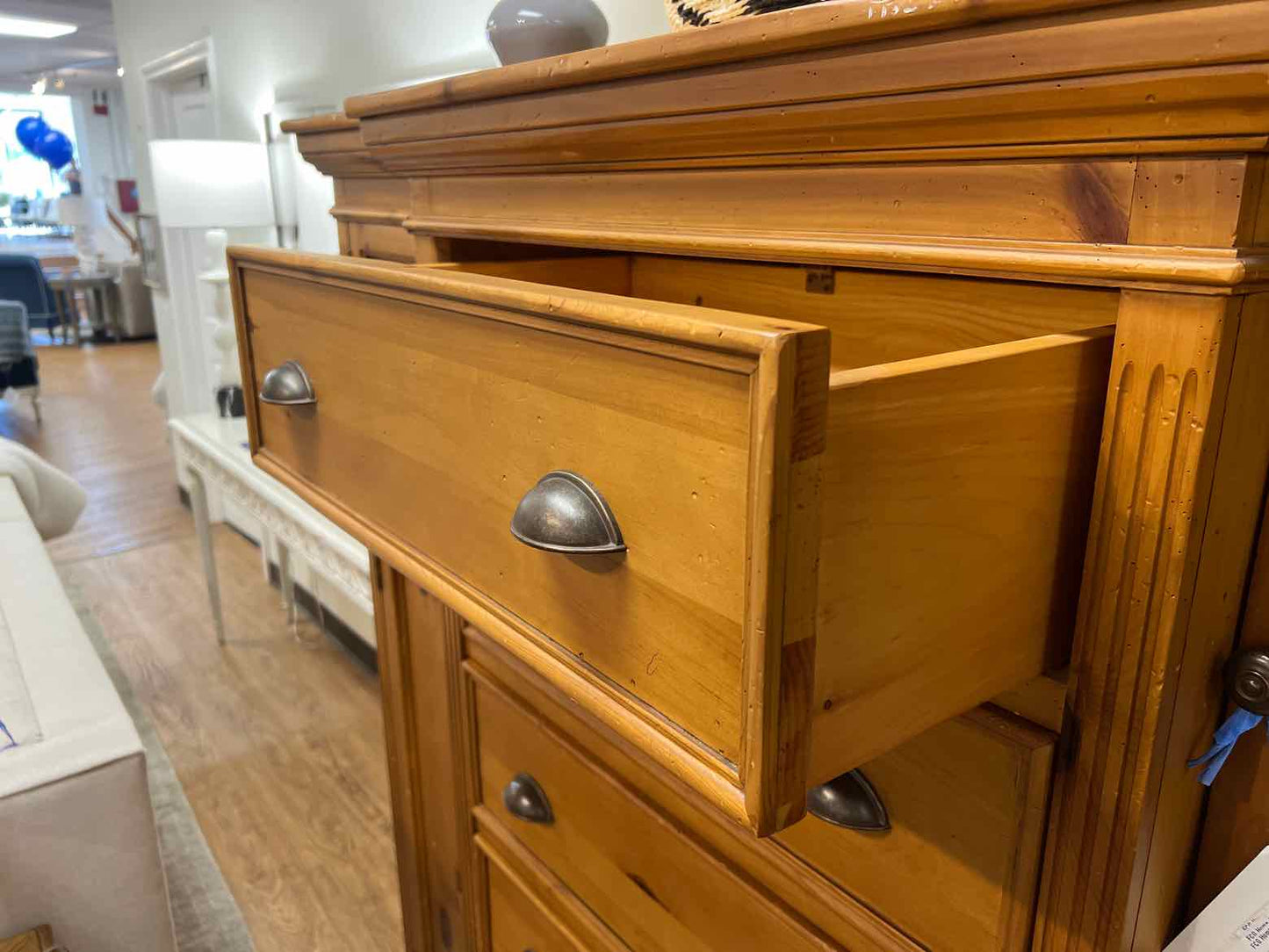 Pine 6-Drawer Storage Cabinet