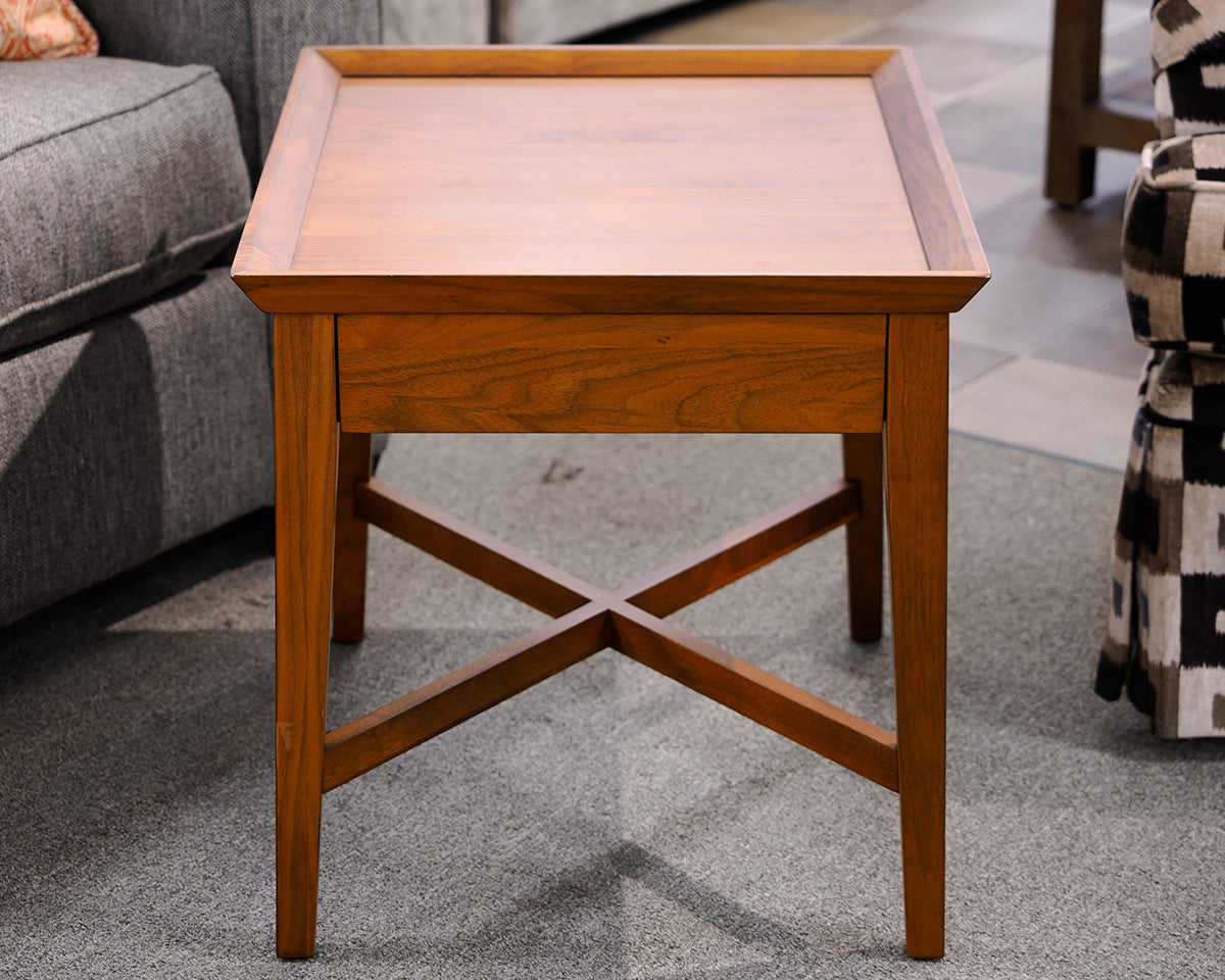 Crate & Barrel One Drawer Side Table