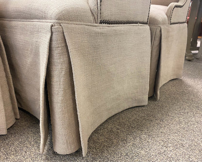 Set of Five Wingback Dining Chairs in Oatmeal