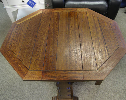 Baker Quartersawn Oak Drop Leaf Side Table
