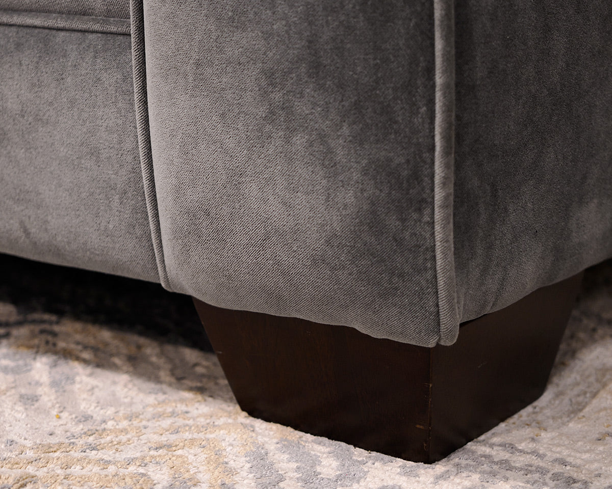 Bassett Two-Piece Velvet Sectional
