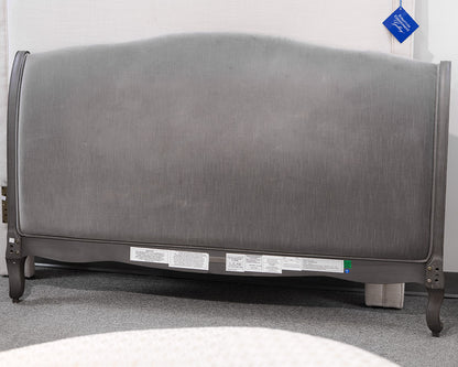RH Gray Scalloped Queen Bed