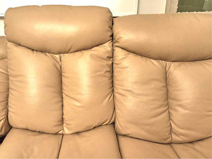 Sand Leather Power Reclining Sofa