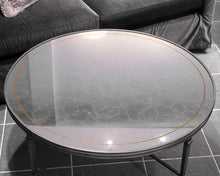 Lillian August Round Antique Mirrored Cocktail Table