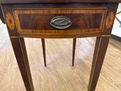 Mahogany Inlaid Drop Leaf Side Table