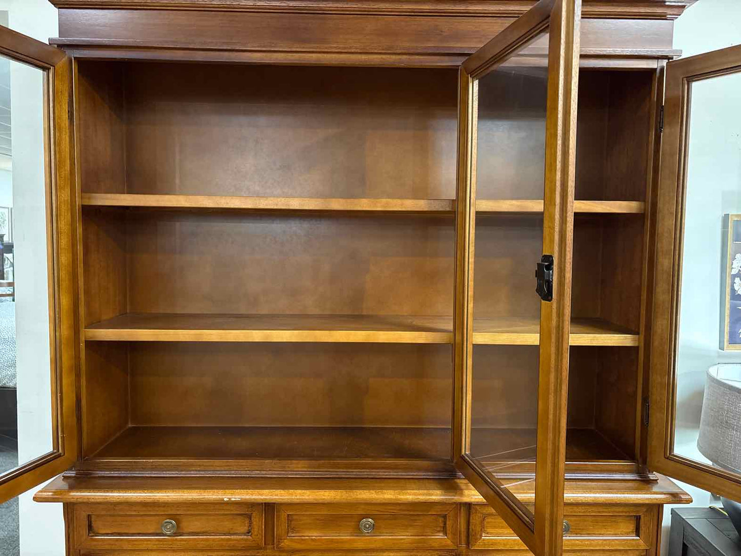 Cherry 3-Door Hutch