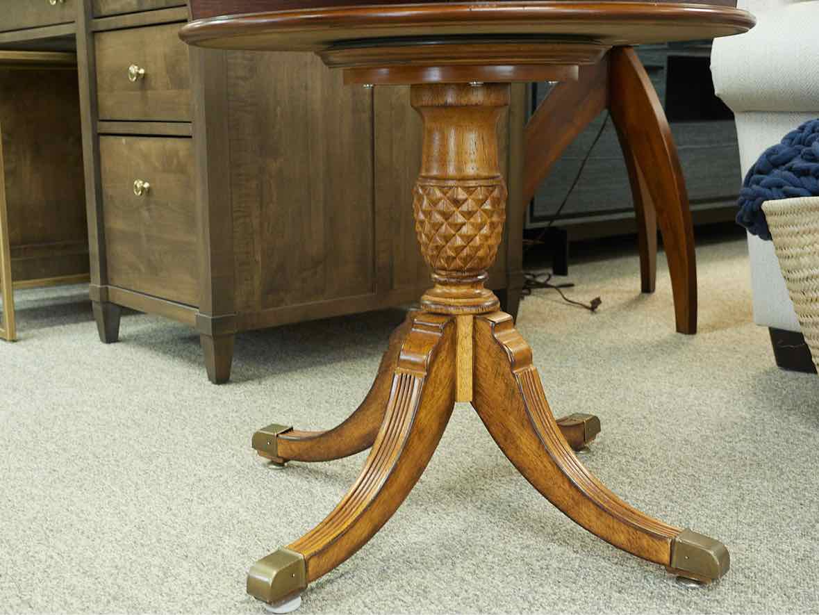 Inlaid Mahogany Revolving Accent Table