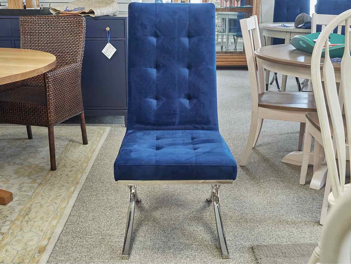 Set of 6 Belllini Modern Living Lidia Blue Dining Chairs