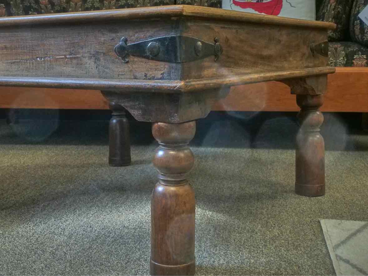 Bench Made Reclaimed Wood Carved Cocktail Table