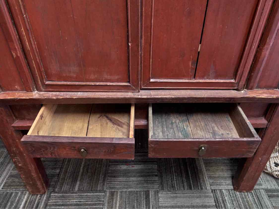 Antique Chinese Armoire W/ Butterfly Hinges