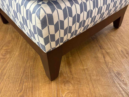 Kroll Furniture Soft Blue & White Slipper Chair