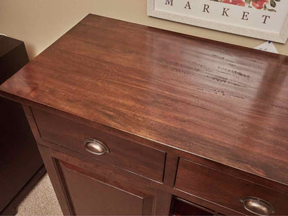 Boston Interiors Mahogany 3 Drawer & 2 Door Sideboard with Wine Bottle Rack