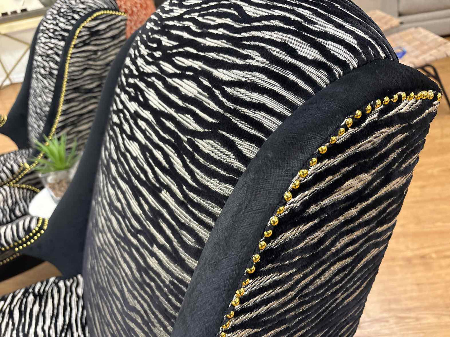 Caracole Pair of Zebra Wing Chairs