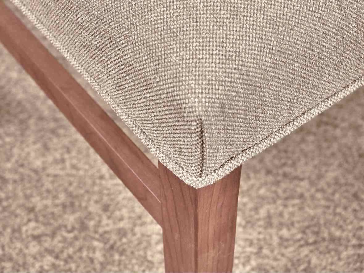 Gat Creek " Douglass" Dining Chair in Nurture Shale Fabric and Seasoned Cherry