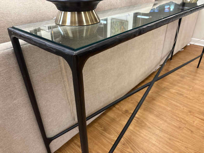 RH 'Thaddeus' Glass Top Console