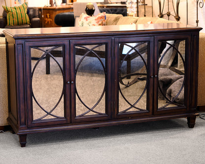 Ethan Allen Mirrored 4-Door Console