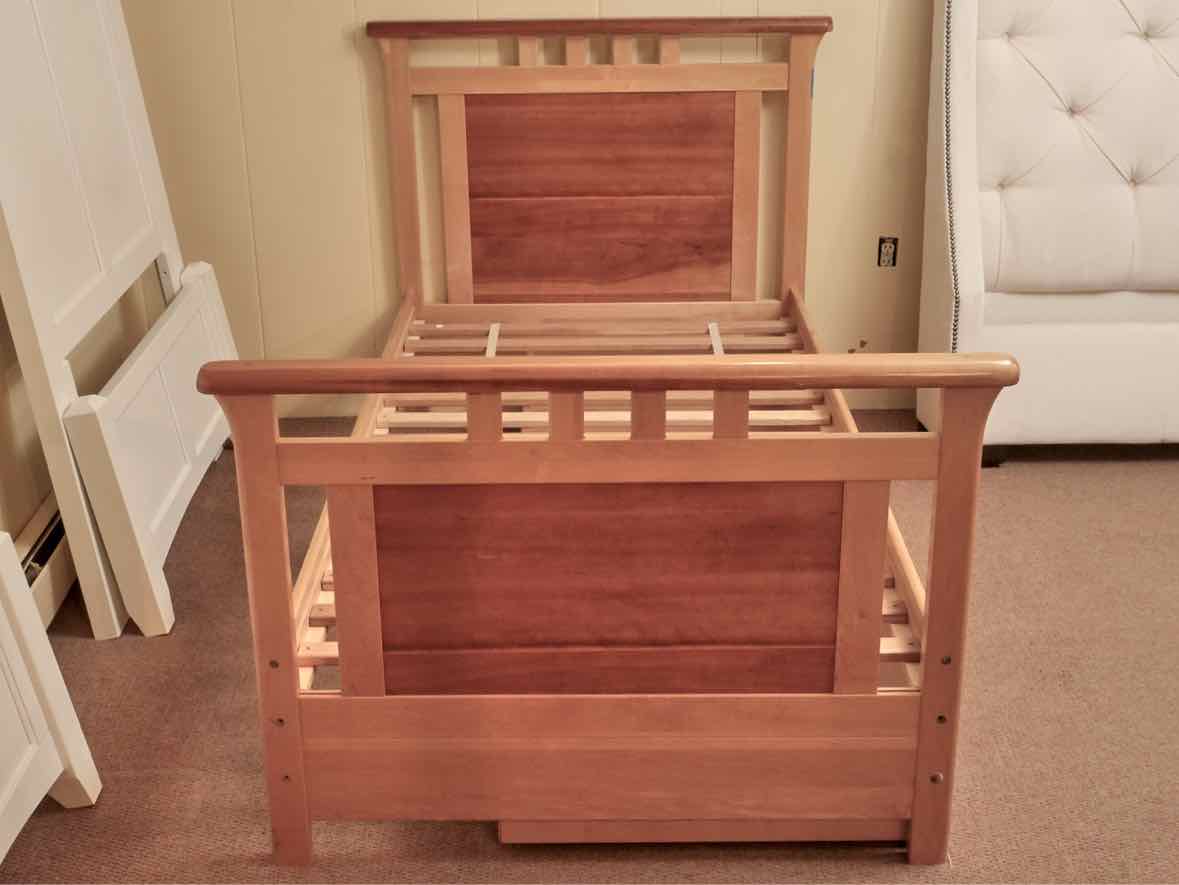 Vermont Precision Woodworks  Cherry & Ash Twin Bed 2  Storage Bins