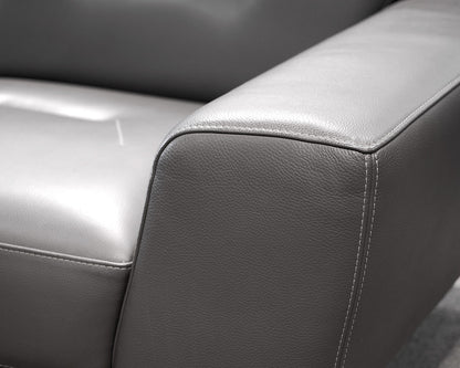 Gray Leather Roche Bobois Sofa