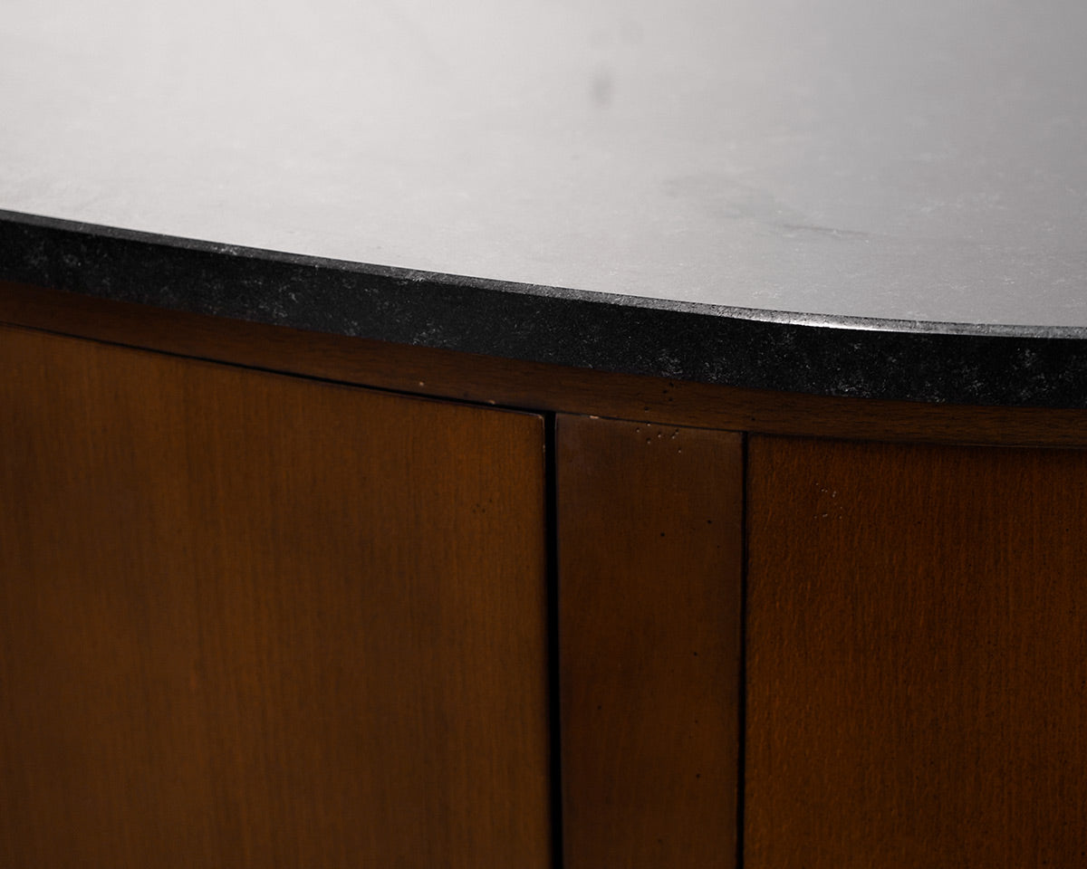 Demilune Table With Stone Top