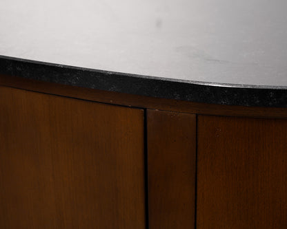 Demilune Table With Stone Top