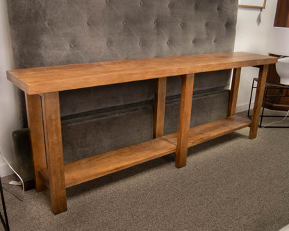 Pottery Barn Reed 84" Grand Console in Antique Umber Finish