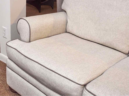 Braxton Culler Light Grey With Piping    Loveseat