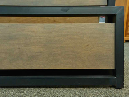 Room & Board Piper King Bed w/ Steel and Maple w/Shell Wood Panels