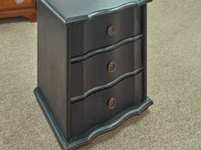 RH ' Empire Rosette' Black 3 Drawer  Nightstand