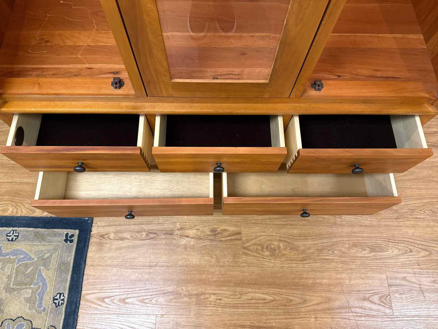 Richardson Brothers Lighted Cherry Hutch