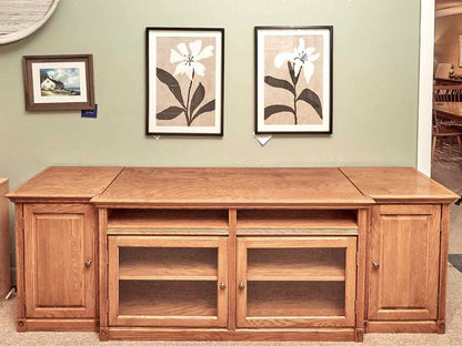 Unfinished Business Oak 3 Piece Media Console Furniture