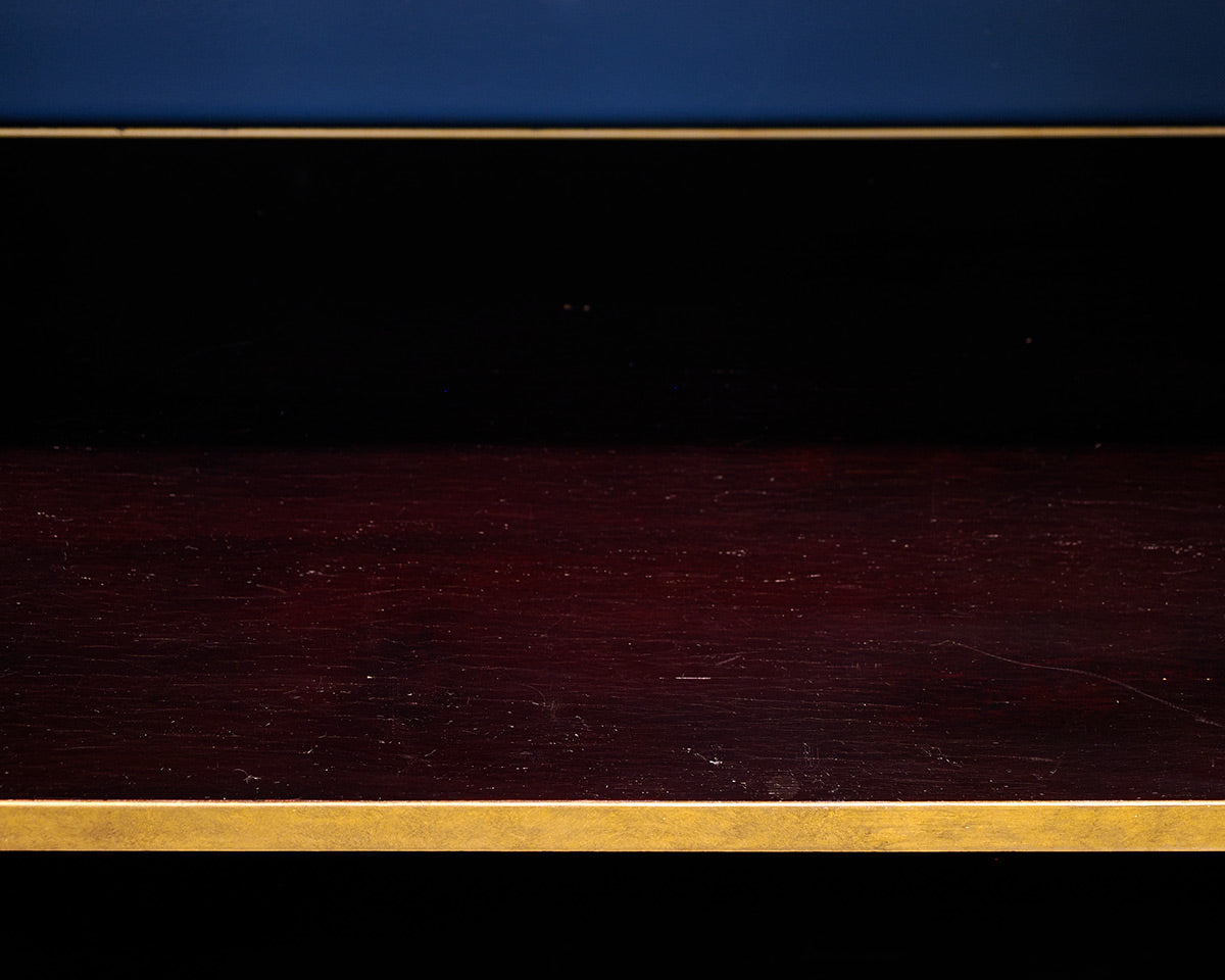 Tall Gold Patinaed Bookcase