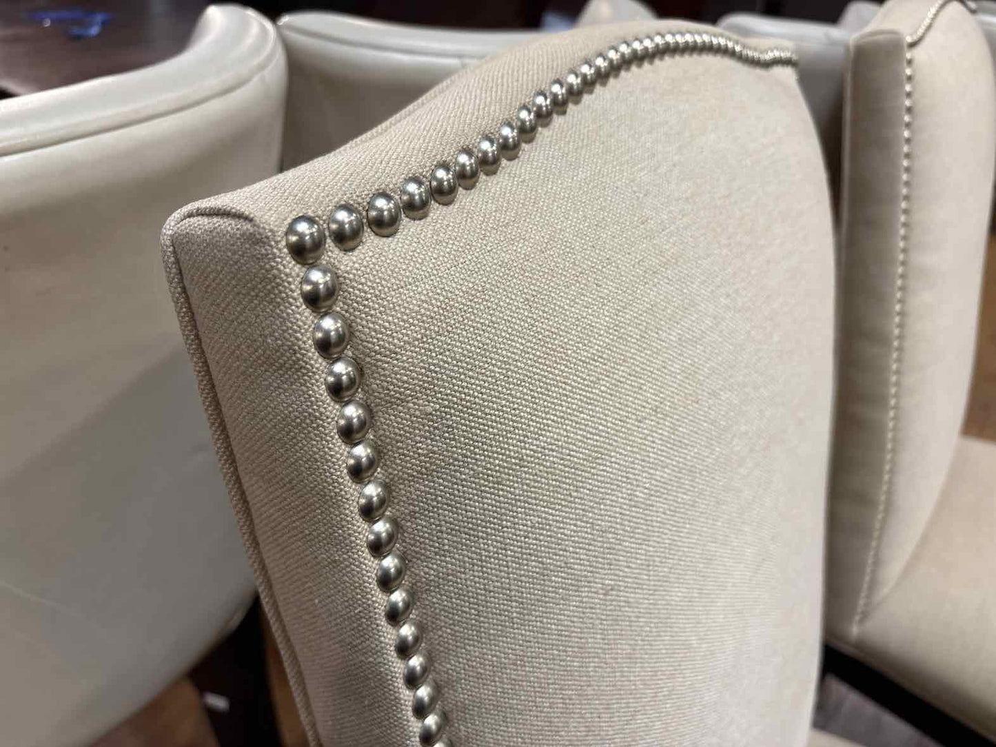 Pair of Linen Dining Chairs