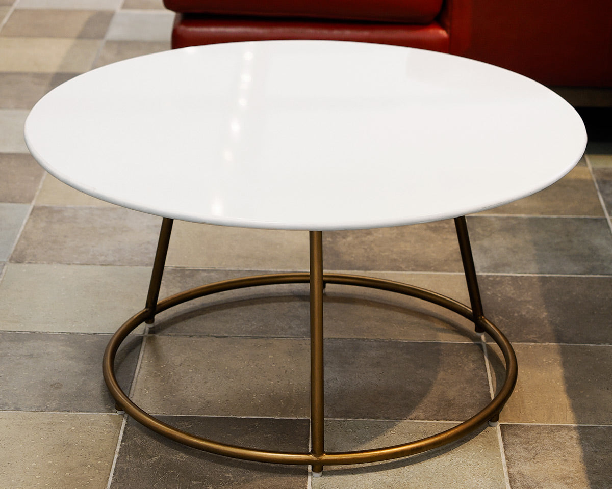 Round Marble Topped Coffee Table