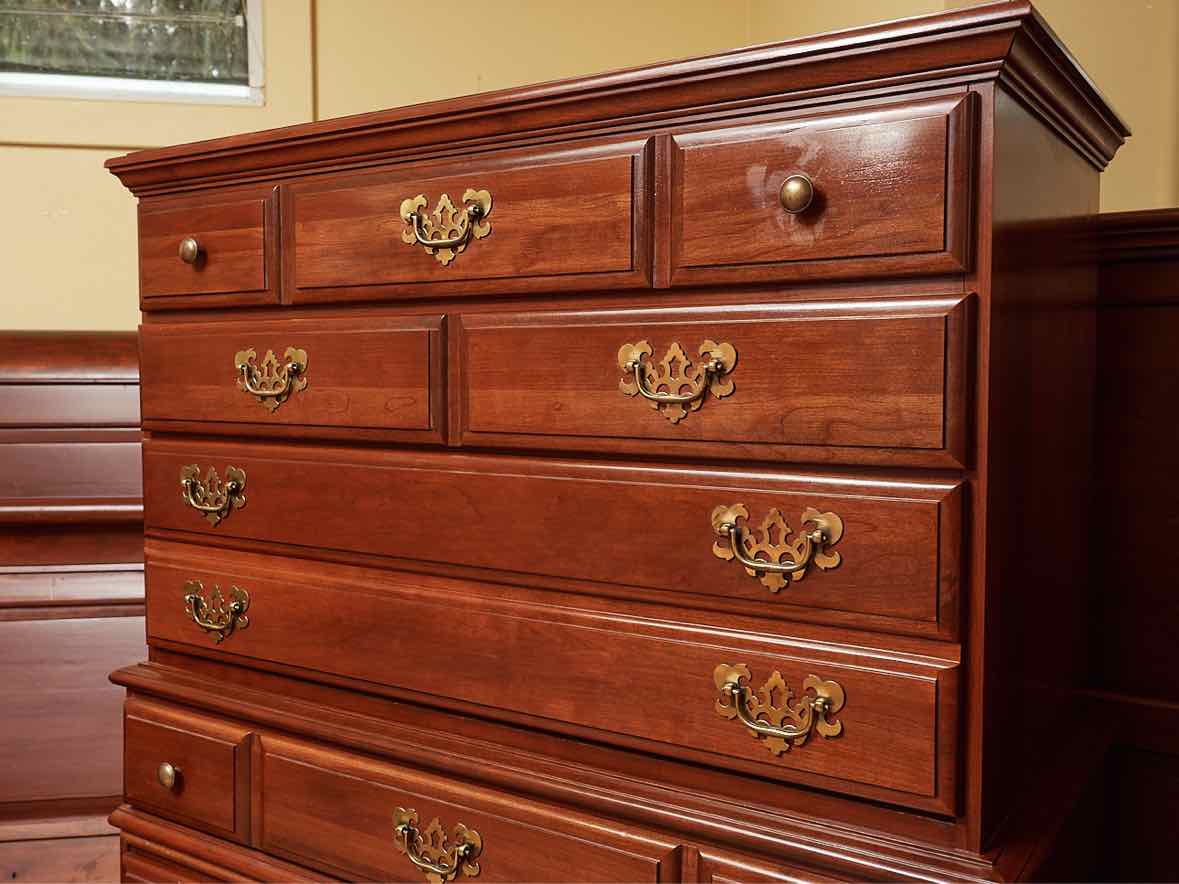 Crawford Furniture Cherry 6 Drawer Chest With Bass Handles