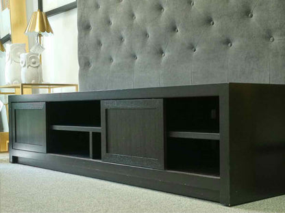 Ethan Allen Media Cabinet in Black Finish Oak