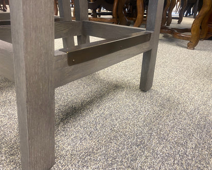 Pair of Pearlized Leather Counter Stools with Brass Nailhead