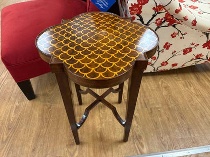 Wooden Quatrefoil Side Table