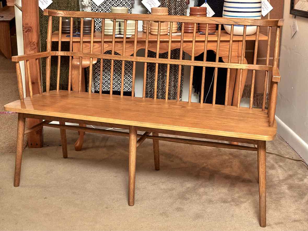 Four Hand 'Aspen' Oak Bench with Arms