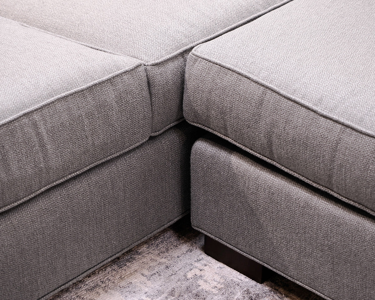 MG+BW Gray Tight Back Sectional