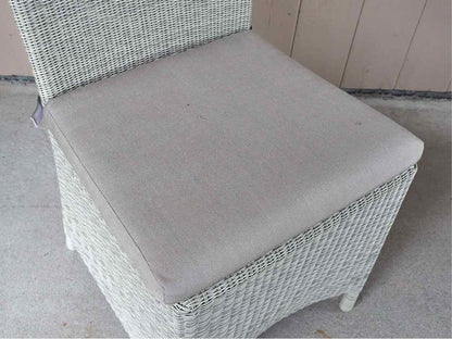 Set of 4 Crate & Barrel 'Captiva' Outdoor Dining Chairs in 'Seaside White'