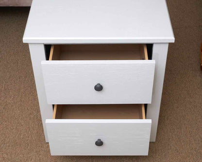 Vaughan Bassett  'Fundamentals' 2 Drawer Oak White Finish Nightstand